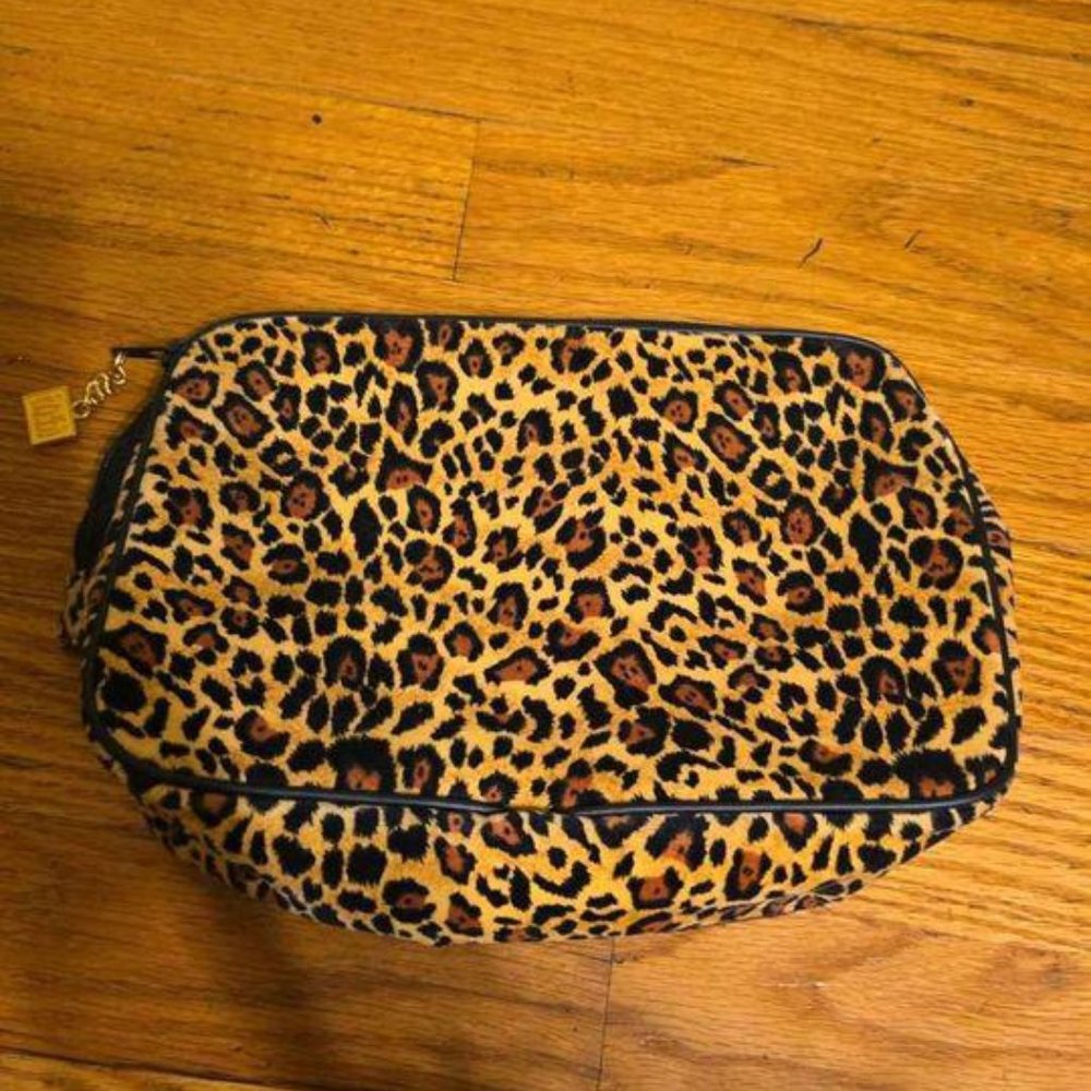 Cheetah Print Sachs Fifth Avenue Makeup Bag